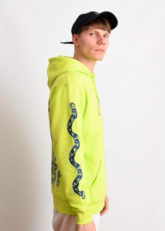 Hoodie Make The Connection Lime Green 9