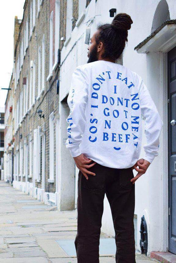Sweater No Beef White X Electric Blue 7