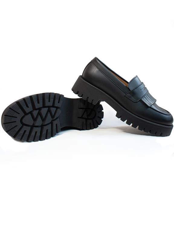 Loafers Fringe Track Sole Patent Zwart from Shop Like You Give a Damn