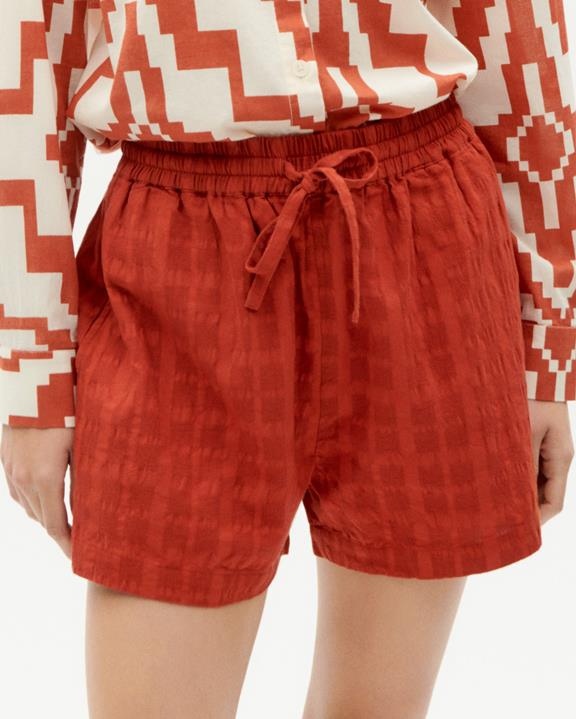 Shorts Geranium Rood Geruit from Shop Like You Give a Damn