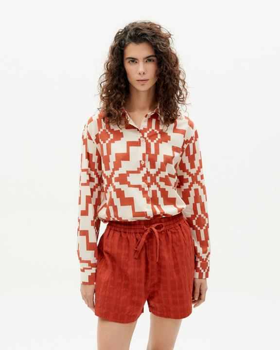 Shorts Geranium Rood Geruit from Shop Like You Give a Damn