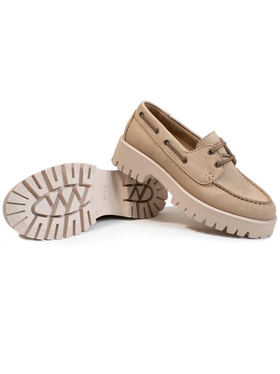 Mocassins Track Sole Vegan Suede Beige from Shop Like You Give a Damn