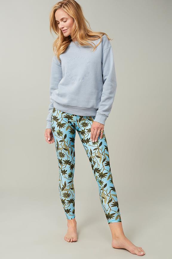 Legging Bedrukt Tropic Dahlia Lichtblauw from Shop Like You Give a Damn