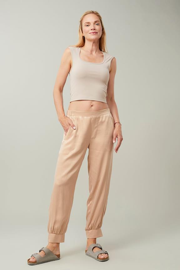 Pants Vegan Silk Rose Gold from Shop Like You Give a Damn