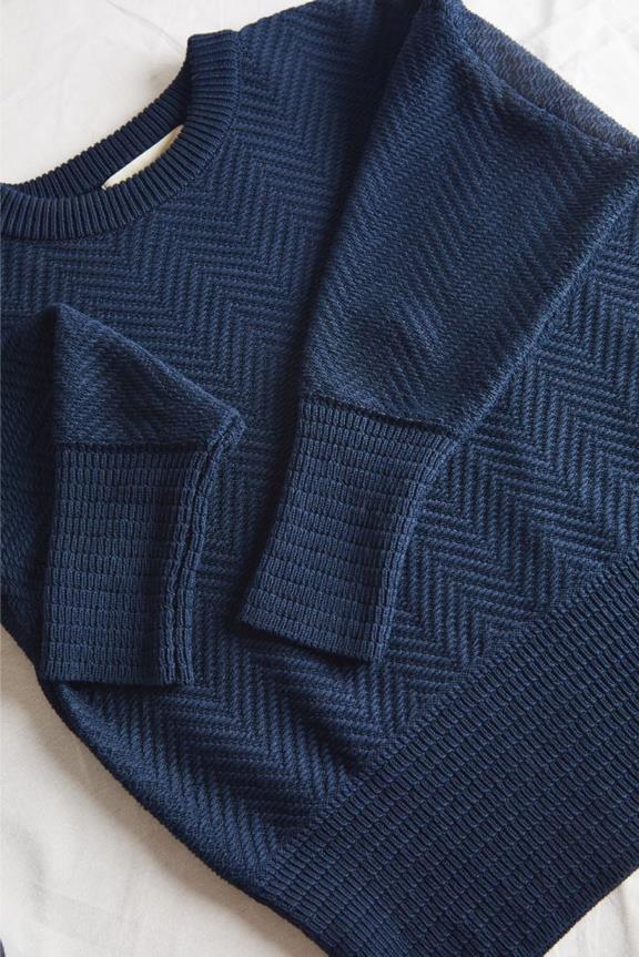 Sweater Nellie Chevron Navy Blue from Shop Like You Give a Damn