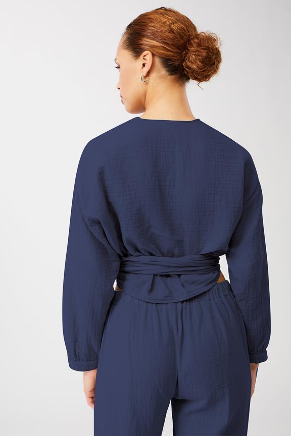 Wrap Blouse Night Blue from Shop Like You Give a Damn