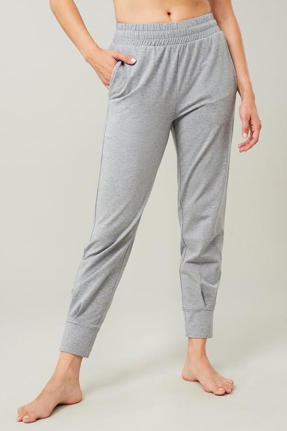 Cuffed Track Pants Melange Grey from Shop Like You Give a Damn