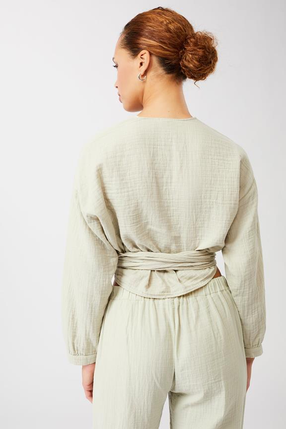 Wikkelblouse Matcha Groen from Shop Like You Give a Damn