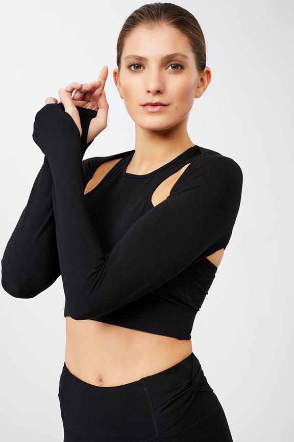 Cropped Shrug Black from Shop Like You Give a Damn