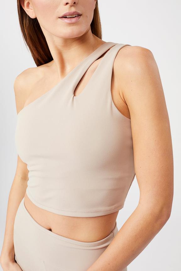 Cropped Schoudertopje Satijn Beige from Shop Like You Give a Damn