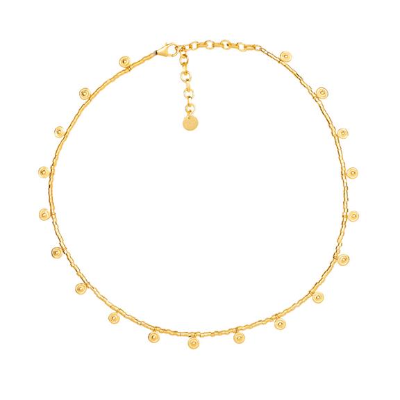 Choker Necklace Bishnoi Coin Gold 1