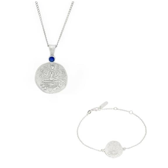 Necklace + Bracelet Lakshmi Silver 1