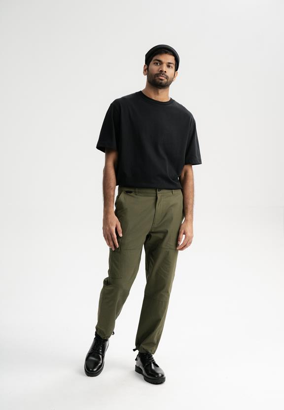 Cargo Pants Rajesh Dark Olive from Shop Like You Give a Damn