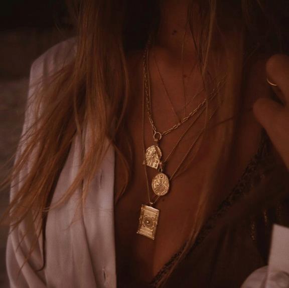 Necklace Kasha Pendant Gold 4