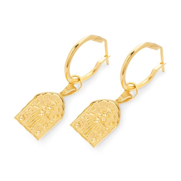 Kali Amulet Hoops Silver Gold Plated 1