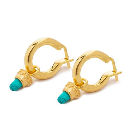 Acorn Hoops Gold Plated 22ct 1
