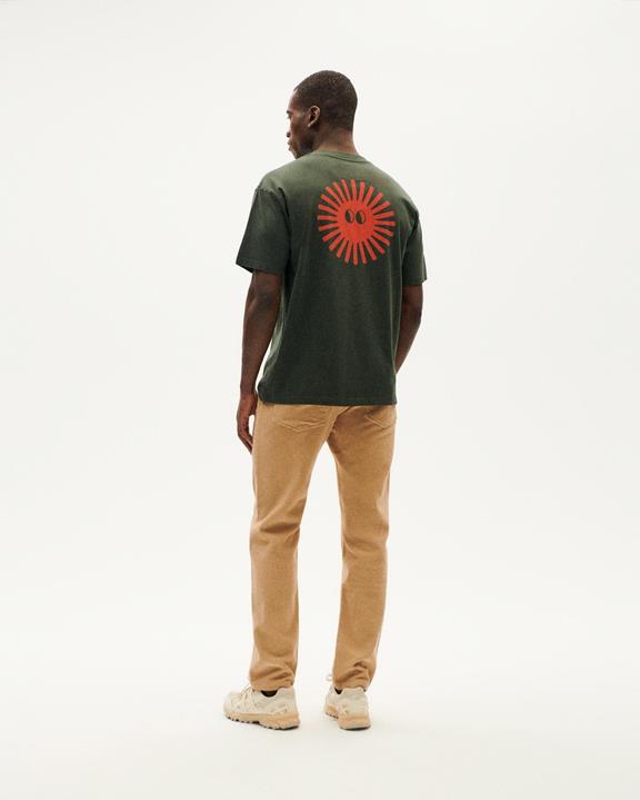 T-Shirt Aaron Sol Gezicht Groen from Shop Like You Give a Damn