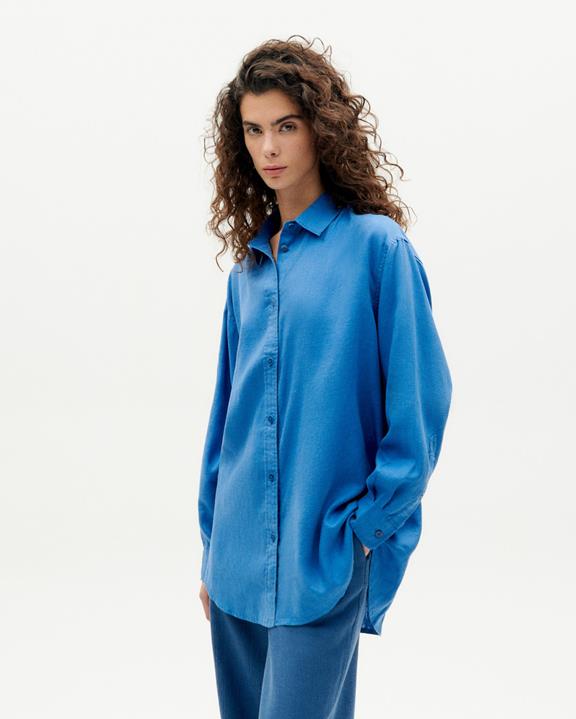 Shirt Gia Oversized Hemp Blue from Shop Like You Give a Damn