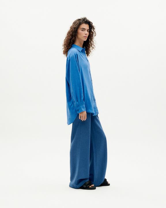 Shirt Gia Oversized Hemp Blue from Shop Like You Give a Damn