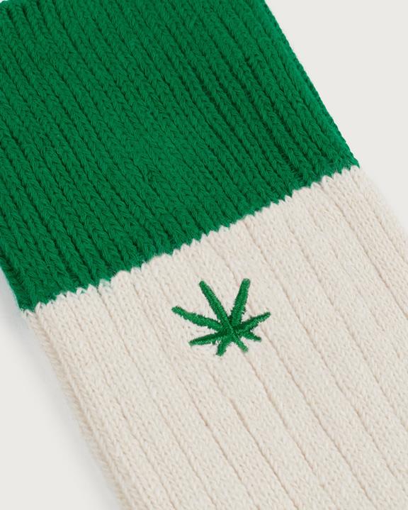 Socks Hemp Peu Cream/Green from Shop Like You Give a Damn