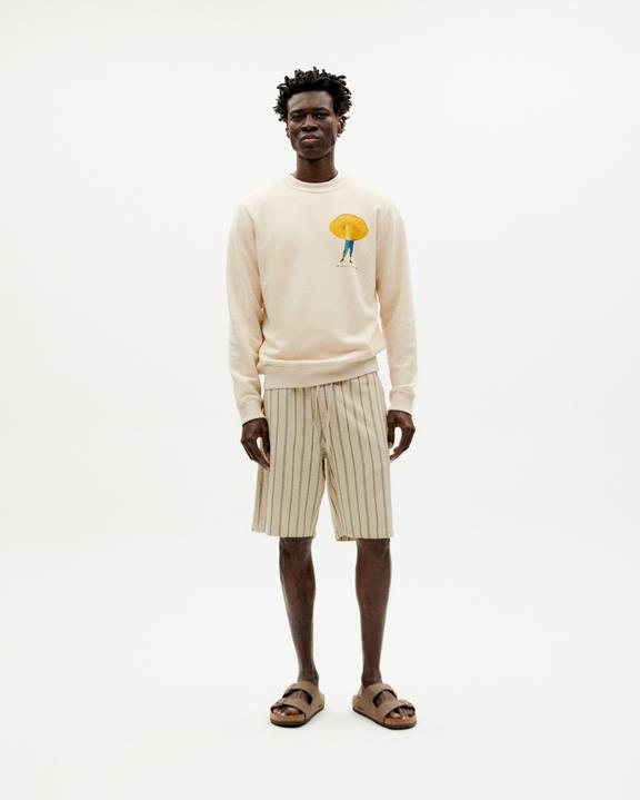Shorts Bermuda Gestreept Grijs via Shop Like You Give a Damn