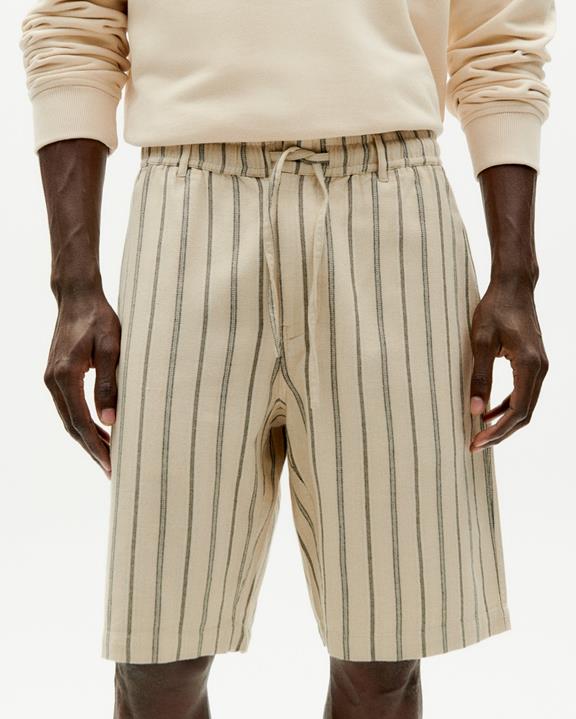 Shorts Bermuda Gestreept Grijs from Shop Like You Give a Damn
