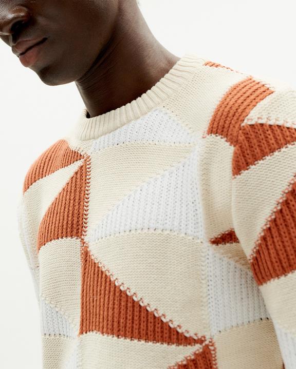 Sweater Guillaume Raw Knit Cream & Orange from Shop Like You Give a Damn