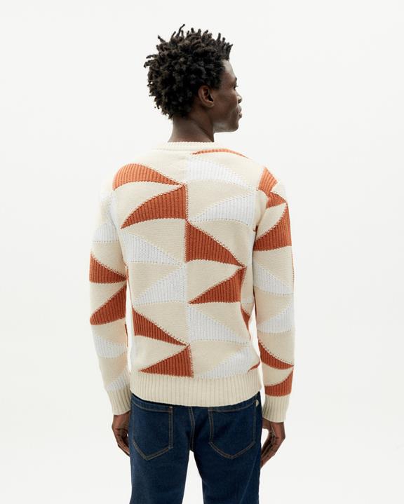 Sweater Guillaume Raw Knit Cream & Orange from Shop Like You Give a Damn