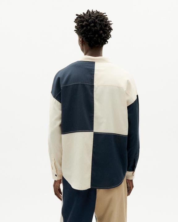 Shirt Haru Patched Blauw & CrÃ¨me from Shop Like You Give a Damn