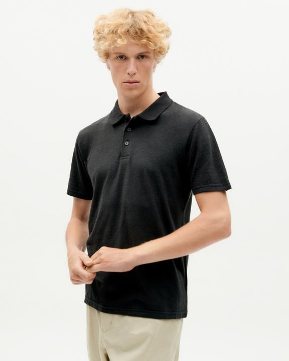 Thinking MU Polo Hemp Black