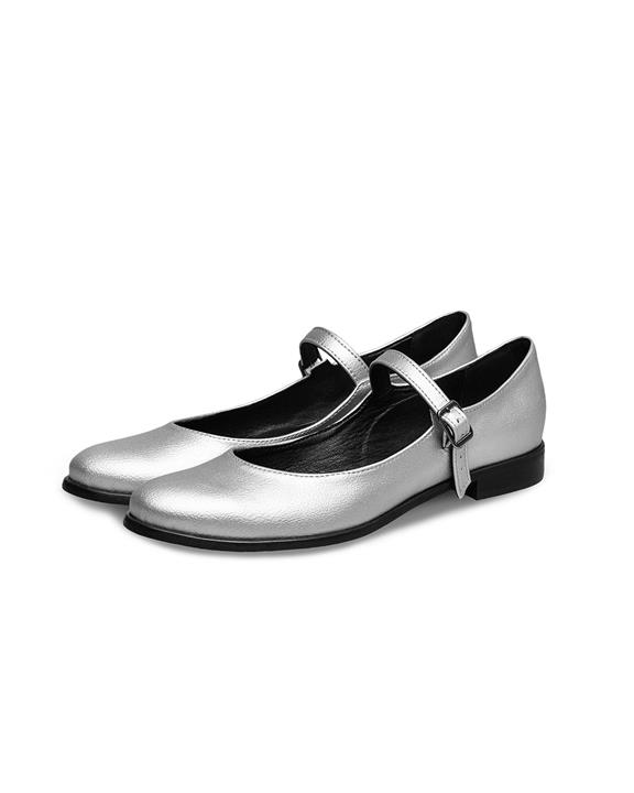 Mary Jane Pumps Ballerinas Silver via Shop Like You Give a Damn