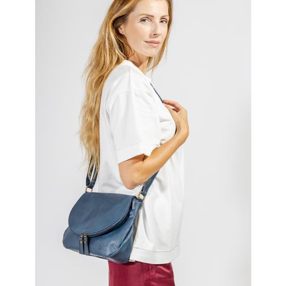 Arsayo Bag The Messenger Vegan Eco-Leather Navy Blue