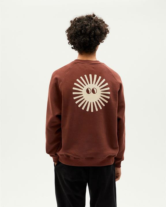 Sweatshirt Face Sun Back Pepe Brown/Ivory from Shop Like You Give a Damn