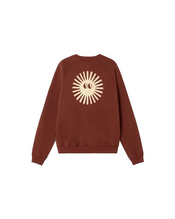 Sweatshirt Face Sun Back Pepe Brown/Ivory from Shop Like You Give a Damn