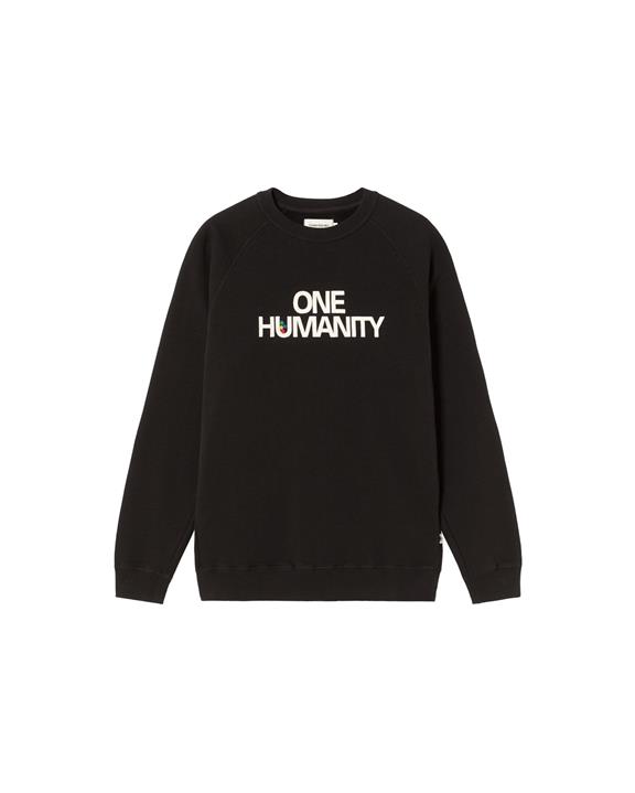 Sweatshirt One Humanity Zwart from Shop Like You Give a Damn