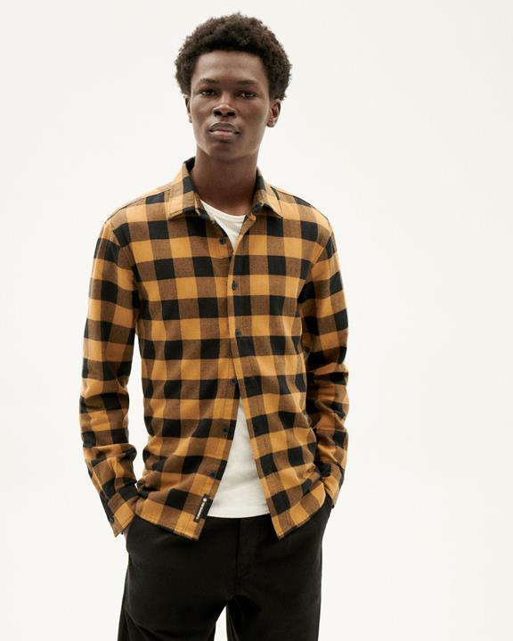 Shirt Thomas Check Brown/Yellow via Shop Like You Give a Damn