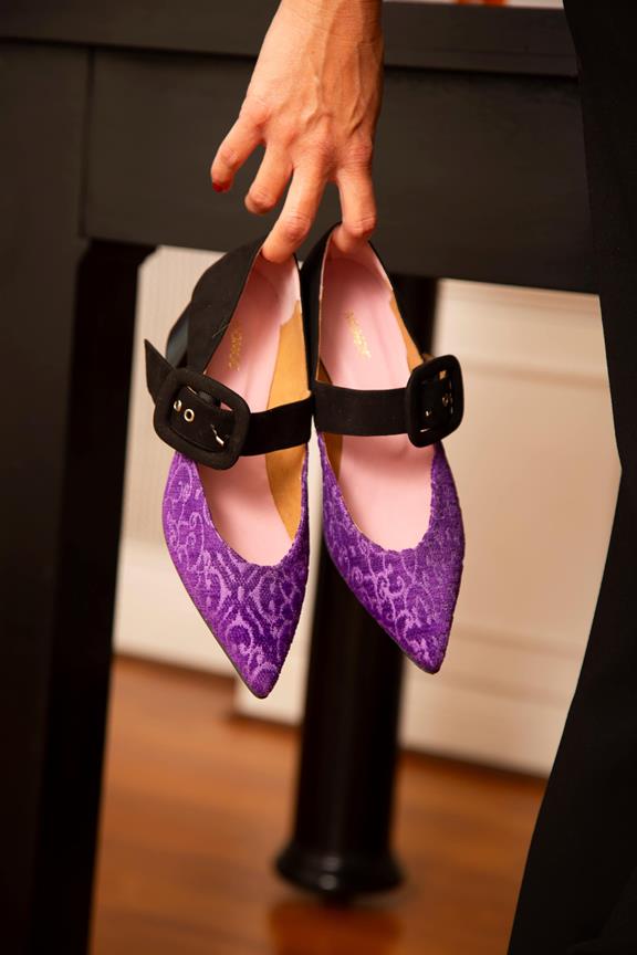 Heeled Shoes Tulip Purple & Black from Shop Like You Give a Damn