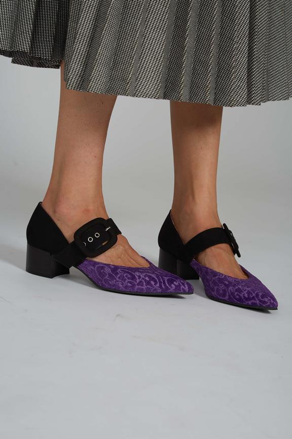 Heeled Shoes Tulip Purple & Black from Shop Like You Give a Damn