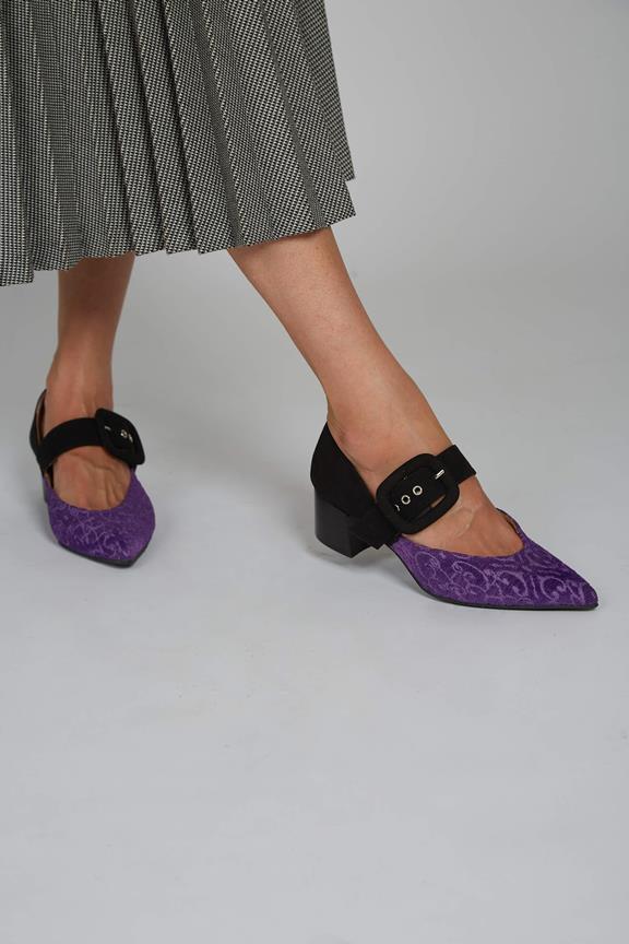 Heeled Shoes Tulip Purple & Black from Shop Like You Give a Damn