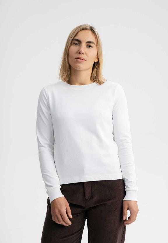 T-Shirt Long Sleeves Heavy Aastha White via Shop Like You Give a Damn