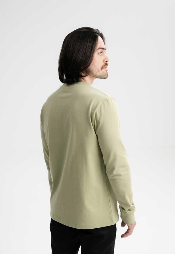 T-Shirt Long Sleeves Tejas Tea Leaf Light Green from Shop Like You Give a Damn