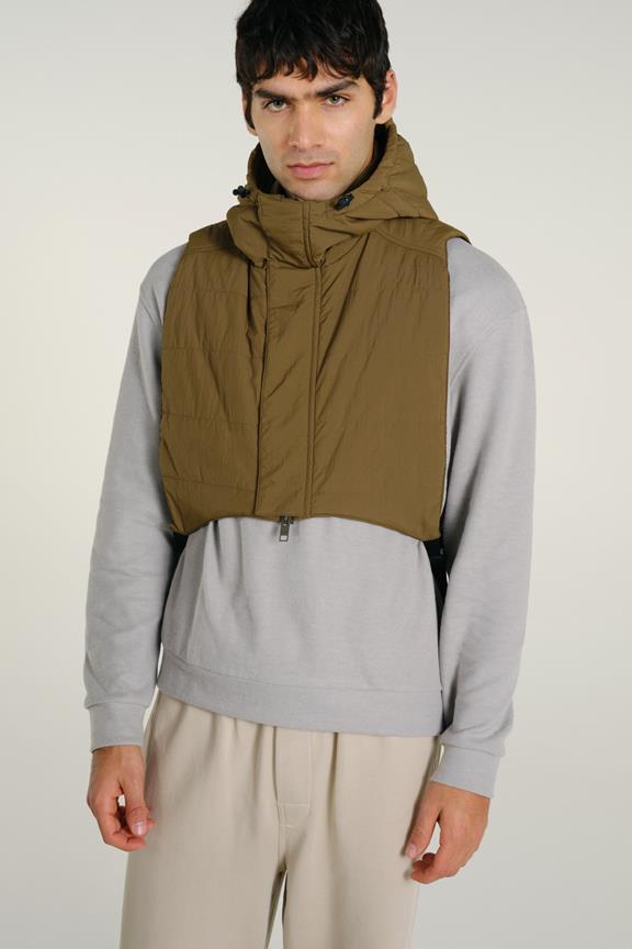 Hooded Vest Hixon Olive Green via Shop Like You Give a Damn