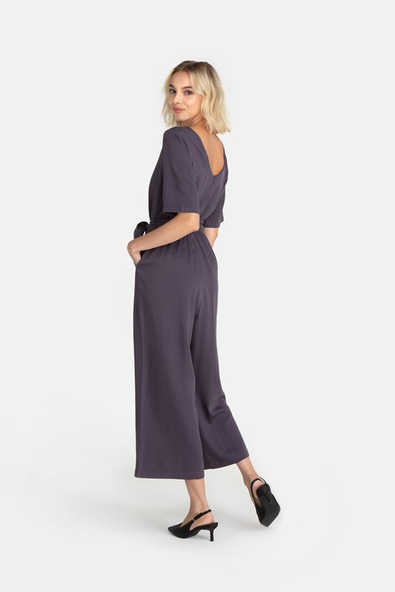 Jumpsuit Staine Halfsleeve Aubergine Purple from Shop Like You Give a Damn