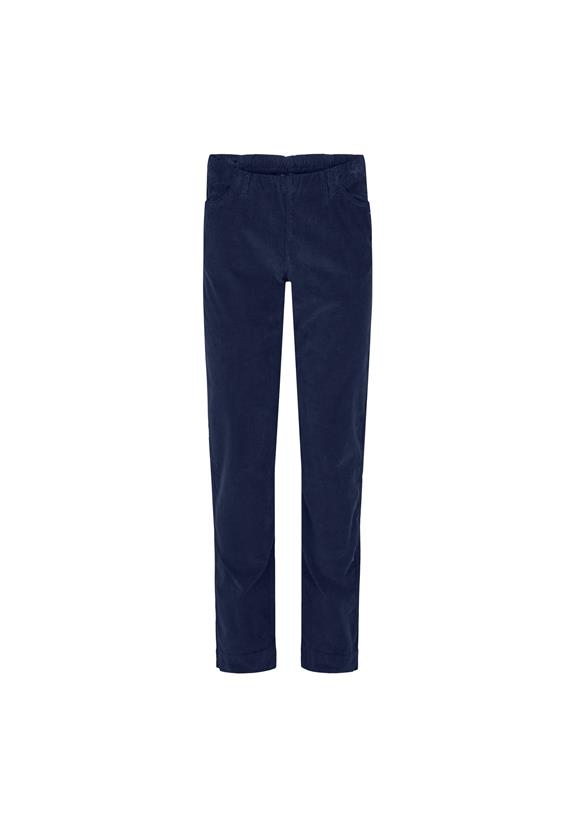 Broek Kelly Corduroy Medium Lengte Marineblauw via Shop Like You Give a Damn