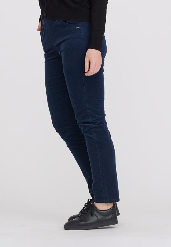 Broek Kelly Corduroy Medium Lengte Marineblauw from Shop Like You Give a Damn