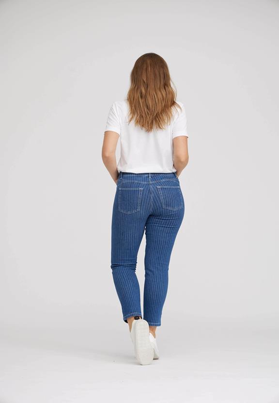 Jeans Hannah Extra Korte Lengte Blauwe Streep from Shop Like You Give a Damn