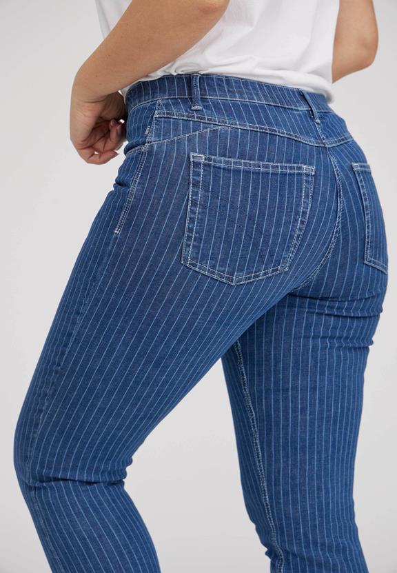 Jeans Hannah Extra Korte Lengte Blauwe Streep from Shop Like You Give a Damn