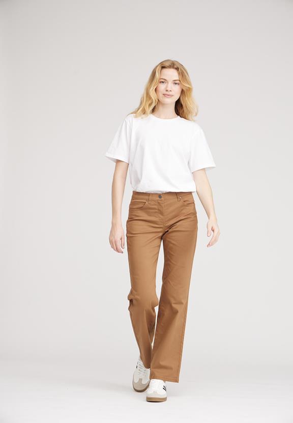 Broek Amelia Medium Lengte Camel via Shop Like You Give a Damn