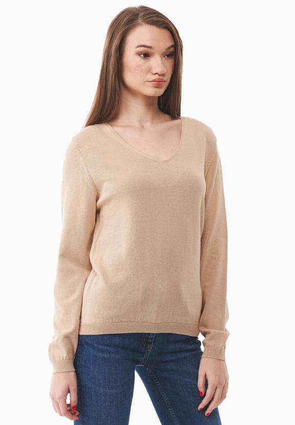 Sweater V Neck Beige from Shop Like You Give a Damn