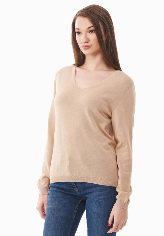 Sweater V Neck Beige from Shop Like You Give a Damn